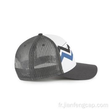 Casquette trucker homme 5 panneaux avec logo en caoutchouc